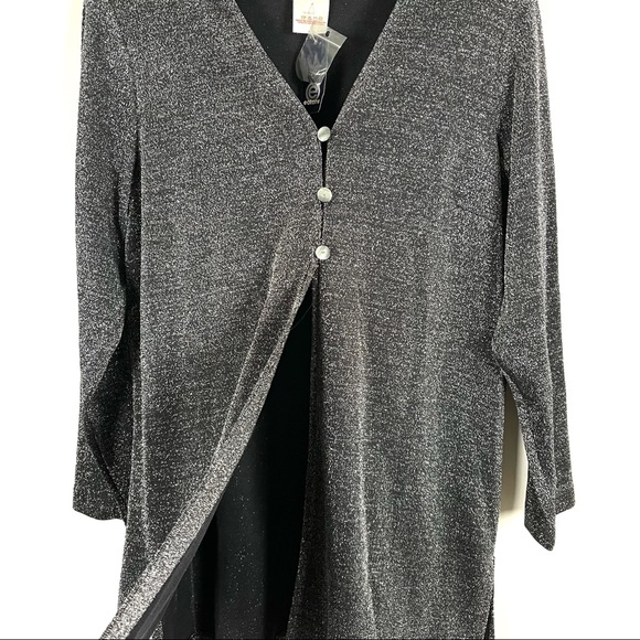 NWT Vintage Vanity Fair Silver Sparkly Tunic Top 1X - Picture 7 of 9